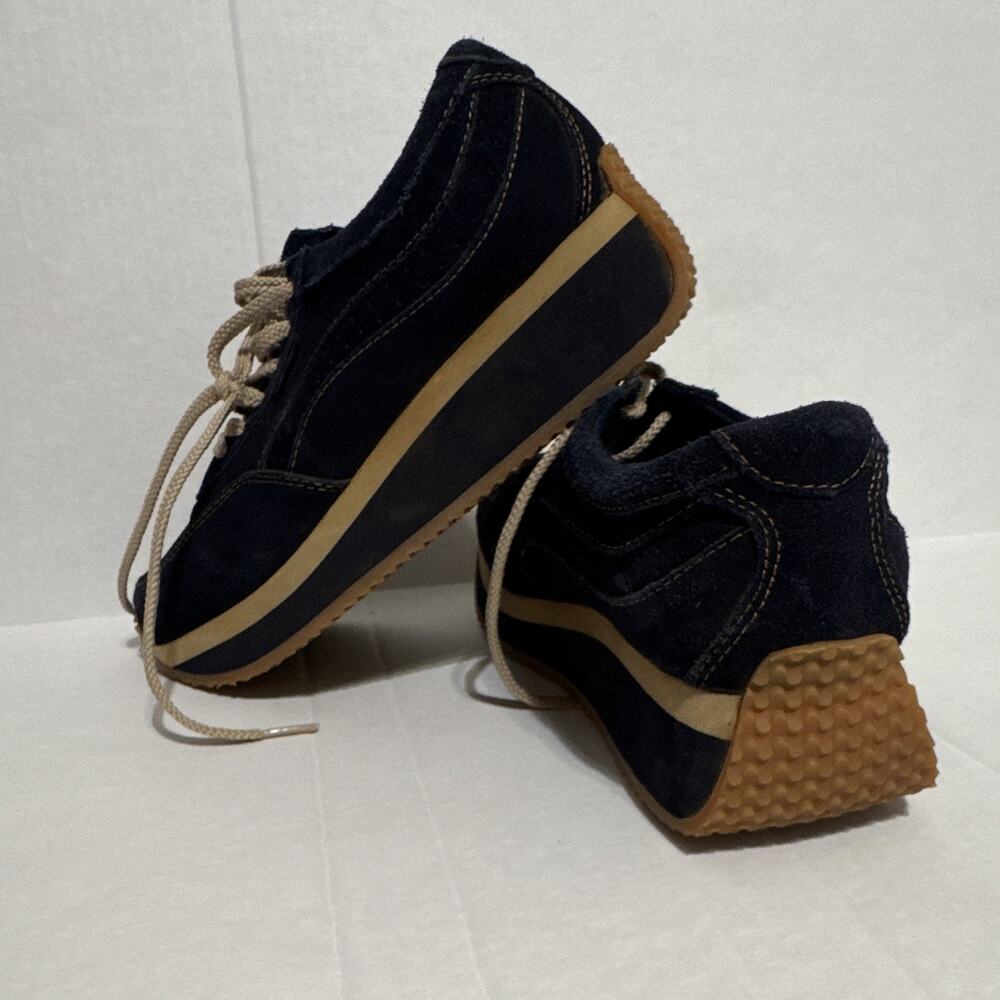 Steve Madden Women’s Size 8 Ralli Navy Suede Y2K Chunky Platform Sneakers - Picture 5 of 11